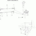 SPORTSMAN 6X6 - A08CL50AA Drive train, gear selector mounting