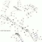 SPORTSMAN 800 EFI - A07MH76AL/AQ/AX/AY/AZ/MN76AF/AT/AY Exhaust system, dual