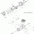 TRAIL BOSS 330 - A07CA32AA Brake, caliper mounting, rear
