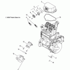 SPORTSMAN 800 EFI -A07MH76AL/AQ/AX/AY/AZ/A2/MN76AF/AT/AY Engine, throttle body mounting