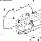 SPORTSMAN 90 - A07FA09AA/AB Крышка картера