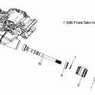 SPORTSMAN X2 800 EFI - A07TH76AU/TN76AF/AL/AU Transmission, output shaft, front