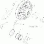 SPORTSMAN 800 EFI - A07MH76AL/AQ/AX/AY/AZ/MN76AF/AT/AY Муфта сцепления