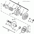 SPORTSMAN 90 - A07FA09AA/AB Drive pulley, secondary