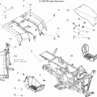 SPORTSMAN 450 - A07MH46AA/AZ Cab, rear, seat and frame