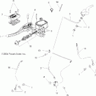 SCRAMBLER 500 2X4 INTL - A07BA50FA Brake, hand / master cylinderrake line
