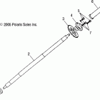 SPORTSMAN 90 - A06FA09CA Axle, rear wheel