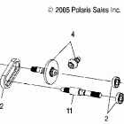 SPORTSMAN 800 EFI - A06MH76AL Gearcase, output shaft