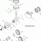SPORTSMAN X2 500 EFI QUAD - A07TH50EA Колен.вал и поршни