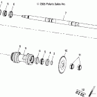 SPORTSMAN 6X6 - A08CL50AA Drive train, rear drive