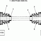 SPORTSMAN 450 - A06MH46AA Drive shaft, rear