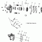 TRAIL BOSS 330 - A06CA32AA Caliper mounting, rear