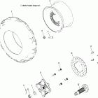 HAWKEYE 2X4/4X4 INTL - A07LB27FA/LH27FB Wheel, front and hub, front