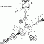 PREDATOR 500 - A06GJ50AA Коленвал и поршни