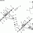 SAWTOOTH QUAD - A06PB20VA Control arm and footrest