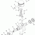TRAIL BOSS 330 - A06CA32AA Коленвал и поршни