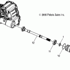 SPORTSMAN 500 HO - A06MH50AA Output shaft, front