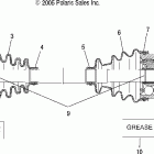 SPORTSMAN 700 EFI - A06MH68AQ Drive shaft, front