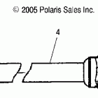 SPORTSMAN 700 EFI - A06MH68AQ Prop shaft, front