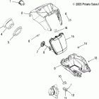 SPORTSMAN 700 EFI - A06MH68AQ Headlight pod and speedometer