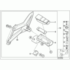 G650 Xmoto (K15) Кронштейны крепления  / задние подножки