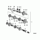 F650GS/M 05-07 (R13) 5-ступенчатая КПП -зубчатые детали колесных пар