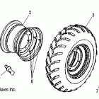 SPORTSMAN 90 - A05FA09CA Заднее колесо