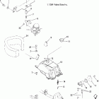 ATP 330 4X4 QUAD - A05JD32EA Fuel tank and carburetor mounting