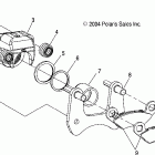 ATP 330 4X4 QUAD - A05JD32EA Задний тормоз
