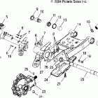 MAGNUM 330 2X4 - A05CB32AA Swing arm / rear / gearcase mounting