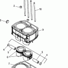 SPORTSMAN 700 EFI - A05MH68AC Piston and cylinder