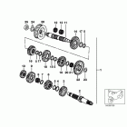F650CS 03 (K14) 5-ступенчатая КПП -зубчатые детали колесных пар