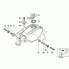 K1200RS 02-04 (K41) Fuel tank mounting parts