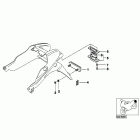 K1200RS 02-04 (K41) Licence plate support, side reflector