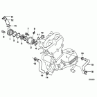 F650 (E169) Thermostat / radiator hoses