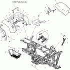 SPORTSMAN 700 - A04CH68AK Rear cab / seat / main frame