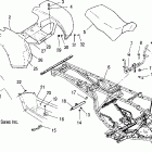 SPORTSMAN 6X6 - A04CL50AA Заднее крыло и сиденье