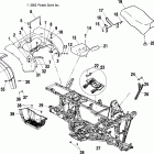 SPORTSMAN 700 - A04CH68AC Rear cab / seat / main frame