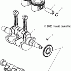 SPORTSMAN 700 - A04CH68AK Коленвал и поршни