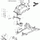 MAGNUM 330 2X4 - A04CB32AA Fuel tank and carburetor mounting
