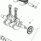 SPORTSMAN 700 - A04CH68AC Коленвал и поршни