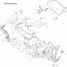 SPORTSMAN 400 - A04CH42AA Заднее крыло и сиденье