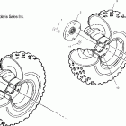 SPORTSMAN 6X6 - A04CL50AA Rear and middle wheel