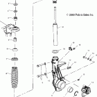 SPORTSMAN 400 - A04CH42AQ Передняя стойка