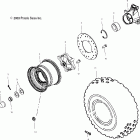 SPORTSMAN 700 - A04CH68AK Колесо заднее