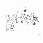R100GS (47E1) Rear mudguard / mounting parts, mounting