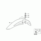 R100GS 91-95 (47E2) Low front mudguard mounting parts