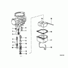 R100GS (47E1) Carburetor-float assy / jet