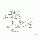 R100GS (47E1) Single parts f low exhaust system