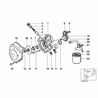 K75C (K569) Waterpump / oilpump - oil filter
